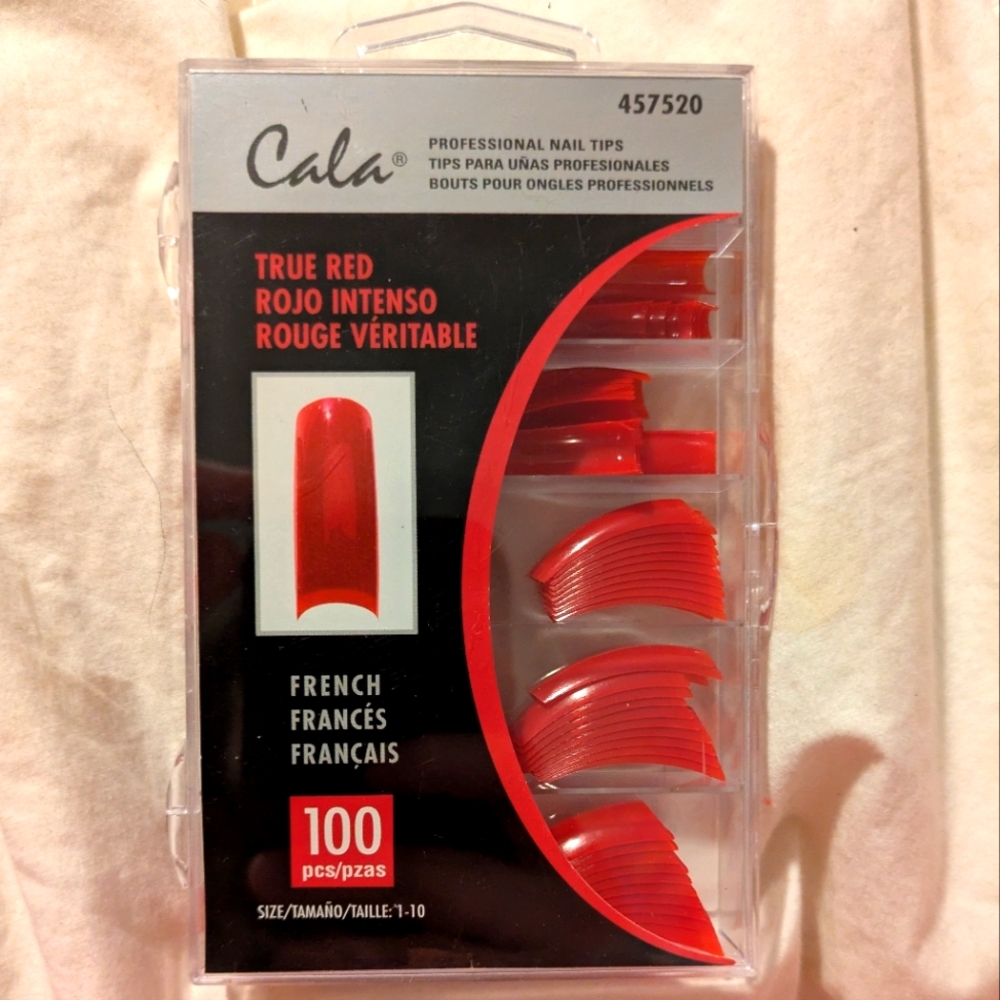 Cala PROFESSIONAL NAIL TIPS FRENCH TRUE RED